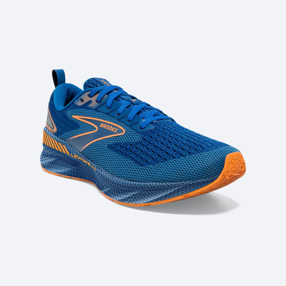 Brooks Levitate GTS 6 παπουτσια για τρεξιμο ανδρικα μπλε/πορτοκαλι | GR106258