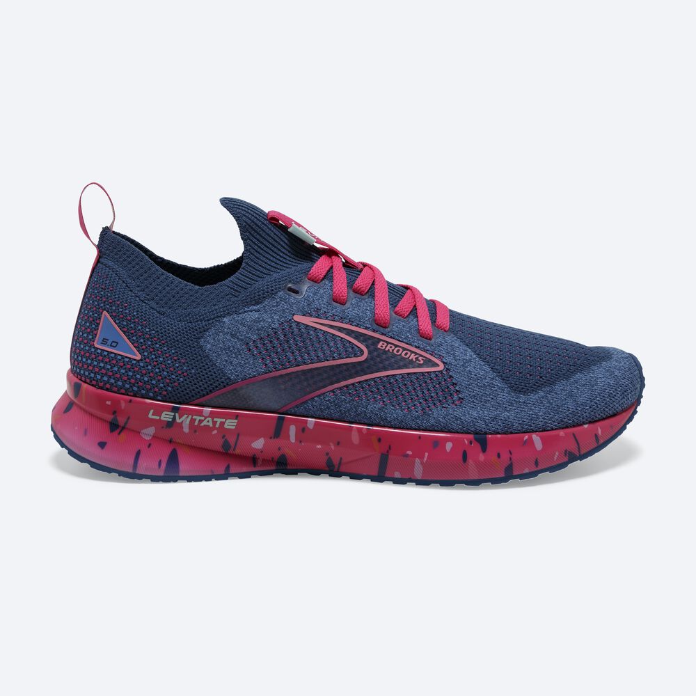 Brooks Levitate StealthFit 5 παπουτσια για τρεξιμο γυναικεια μπλε/μωβ | GR078964