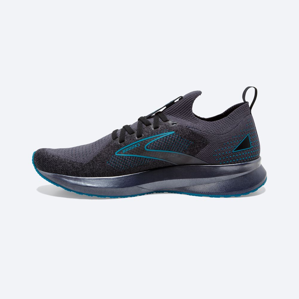 Brooks Levitate StealthFit 5 παπουτσια για τρεξιμο ανδρικα μαυρα/τυρκουάζ | GR970384