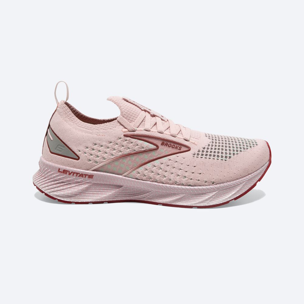 Brooks Levitate StealthFit 6 παπουτσια για τρεξιμο γυναικεια ροζ | GR064973