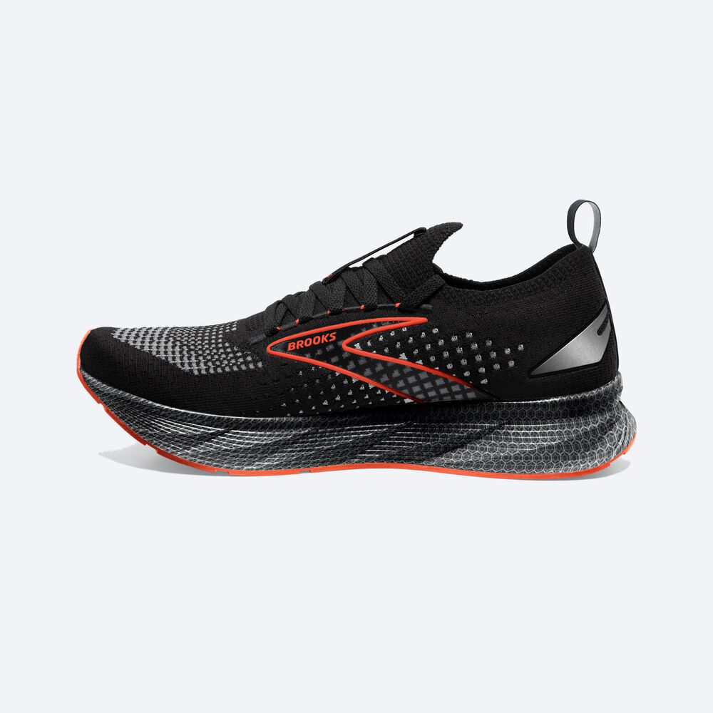 Brooks Levitate StealthFit 6 παπουτσια για τρεξιμο ανδρικα μαυρα/πορτοκαλι | GR105876