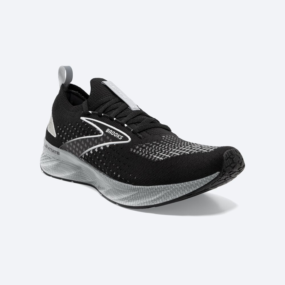 Brooks Levitate StealthFit 6 παπουτσια για τρεξιμο ανδρικα μαυρα/γκρι | GR154380