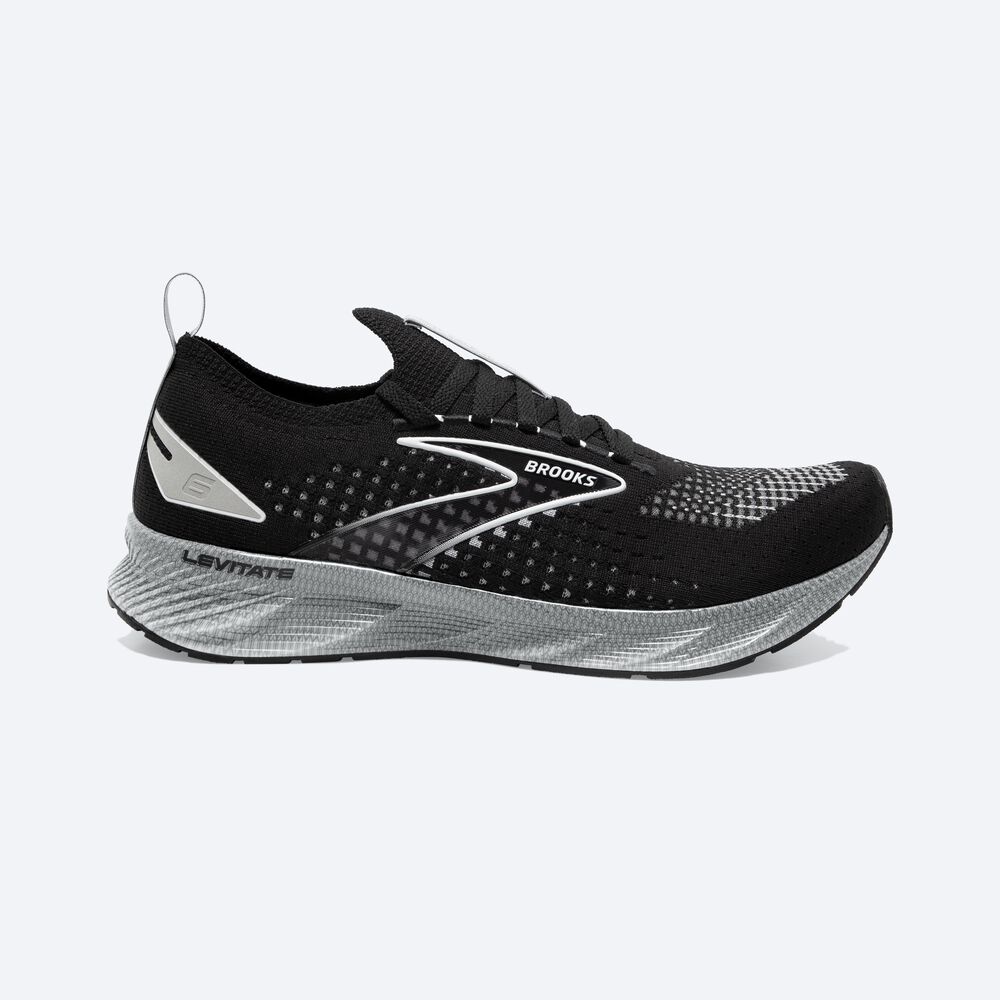 Brooks Levitate StealthFit 6 παπουτσια για τρεξιμο ανδρικα μαυρα/γκρι | GR154380