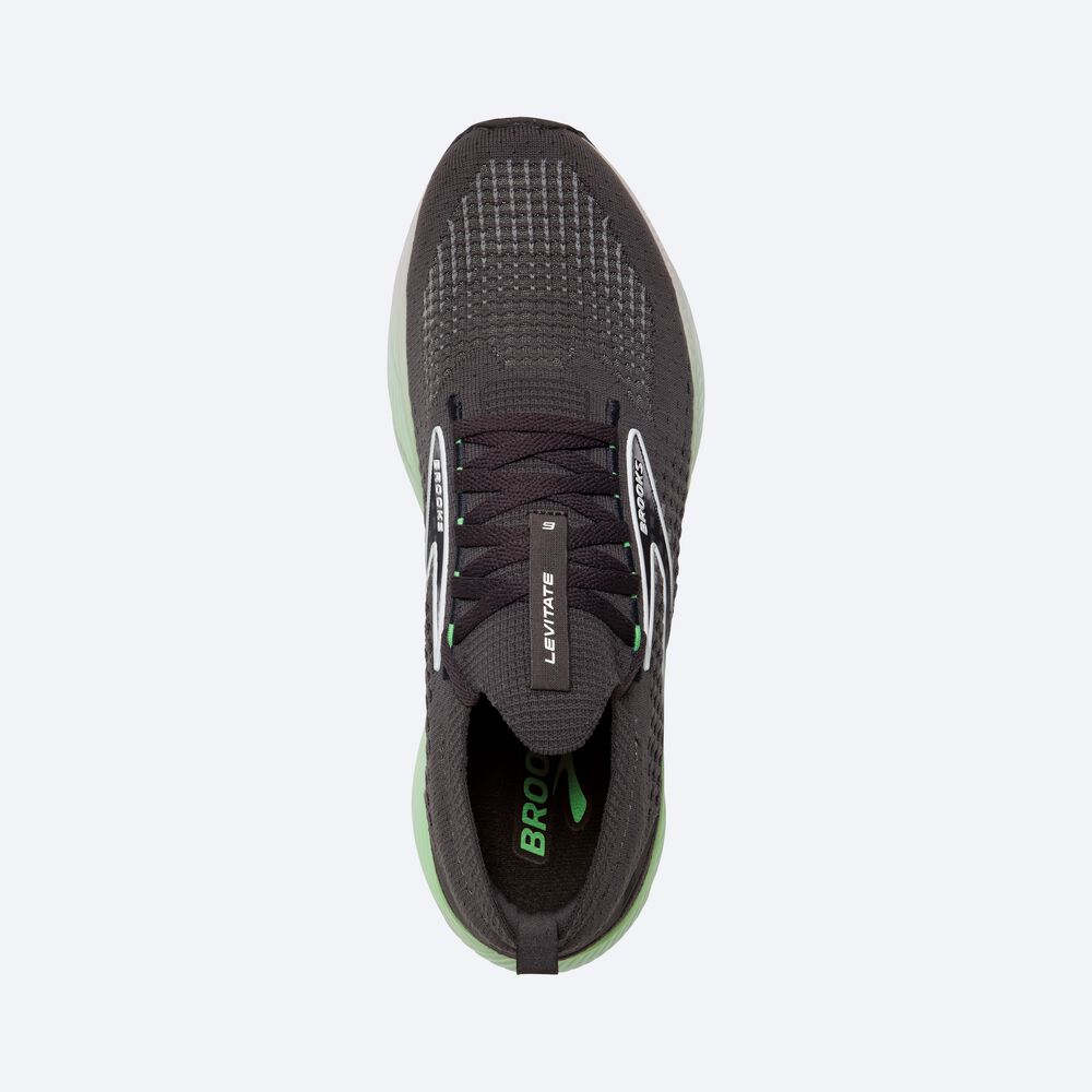 Brooks Levitate StealthFit 6 παπουτσια για τρεξιμο ανδρικα μαυρα/πρασινο/ασπρα | GR264150