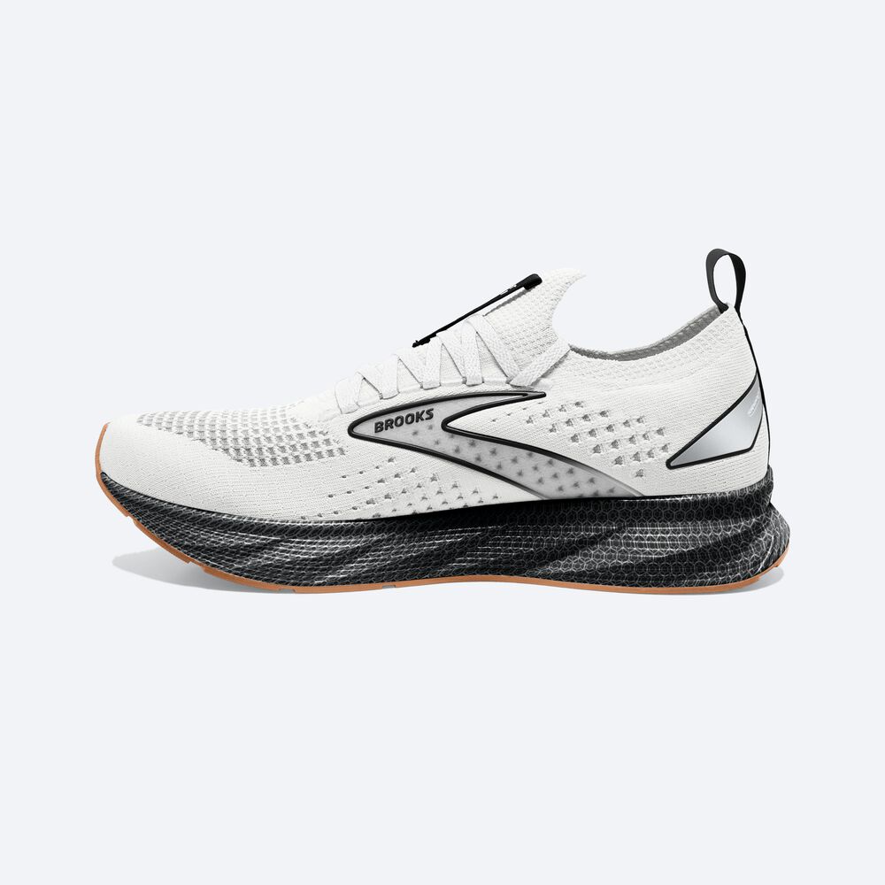 Brooks Levitate StealthFit 6 παπουτσια για τρεξιμο ανδρικα ασπρα/μαυρα | GR791240