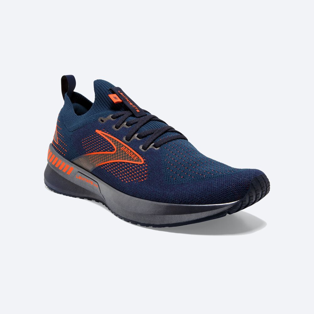 Brooks Levitate StealthFit GTS 5 παπουτσια για τρεξιμο ανδρικα σκουρο μπλε/καφε | GR314576