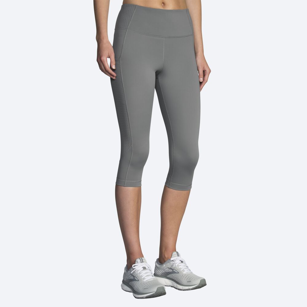 Brooks Method 1/2 Crop Tight κολαν γυναικεια γκρι | GR015429