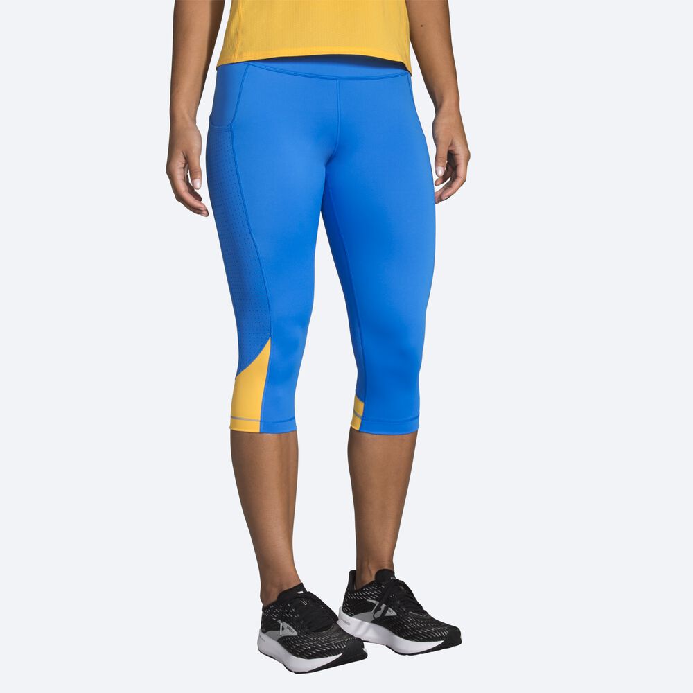 Brooks Method 1/2 Crop Tight κολαν γυναικεια μπλε | GR062947