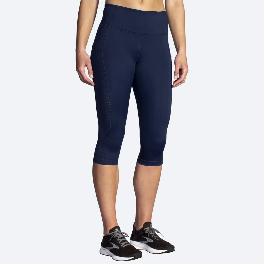 Brooks Method 1/2 Crop Tight κολαν γυναικεια σκουρο μπλε | GR091486