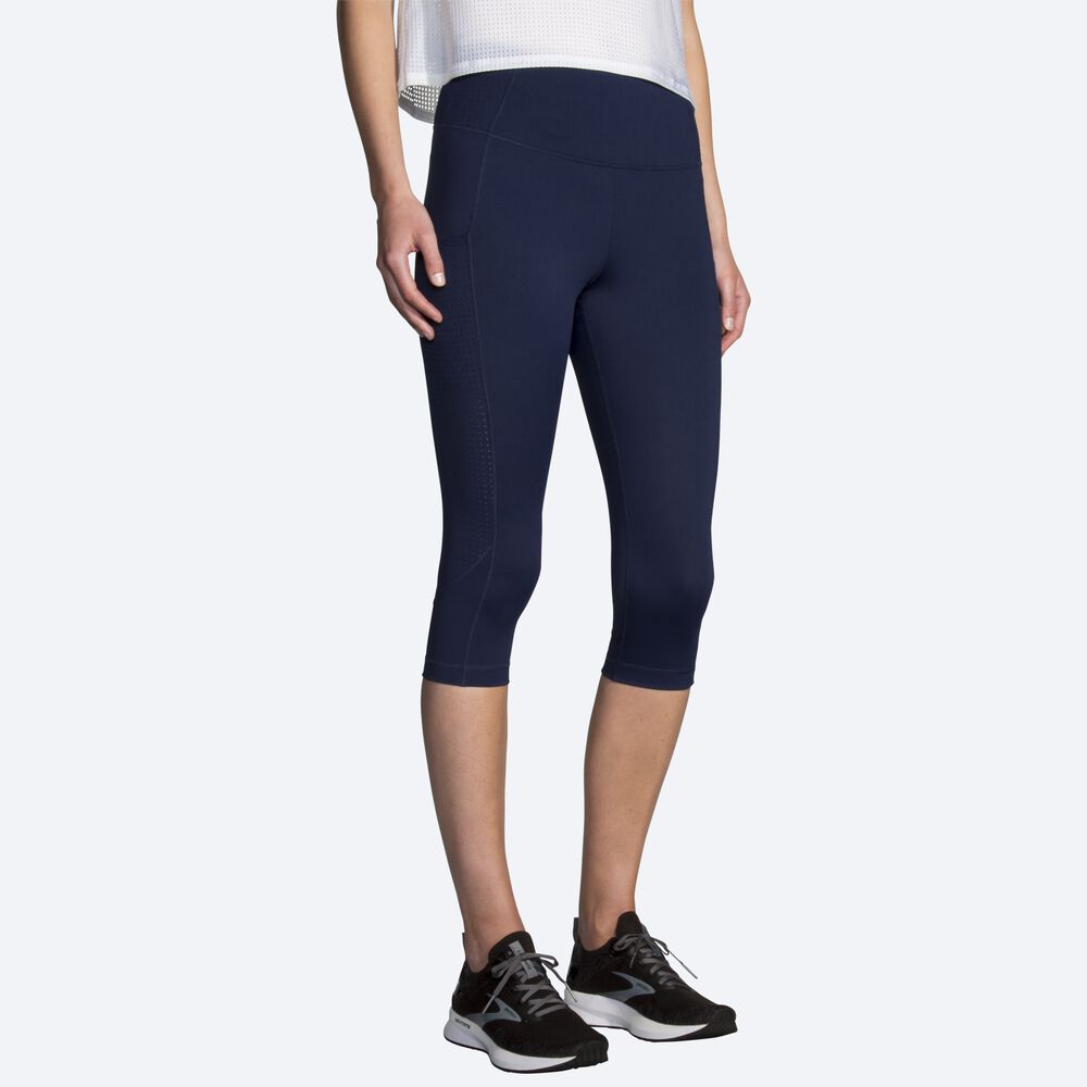 Brooks Method 1/2 Crop Tight κολαν γυναικεια σκουρο μπλε | GR091486