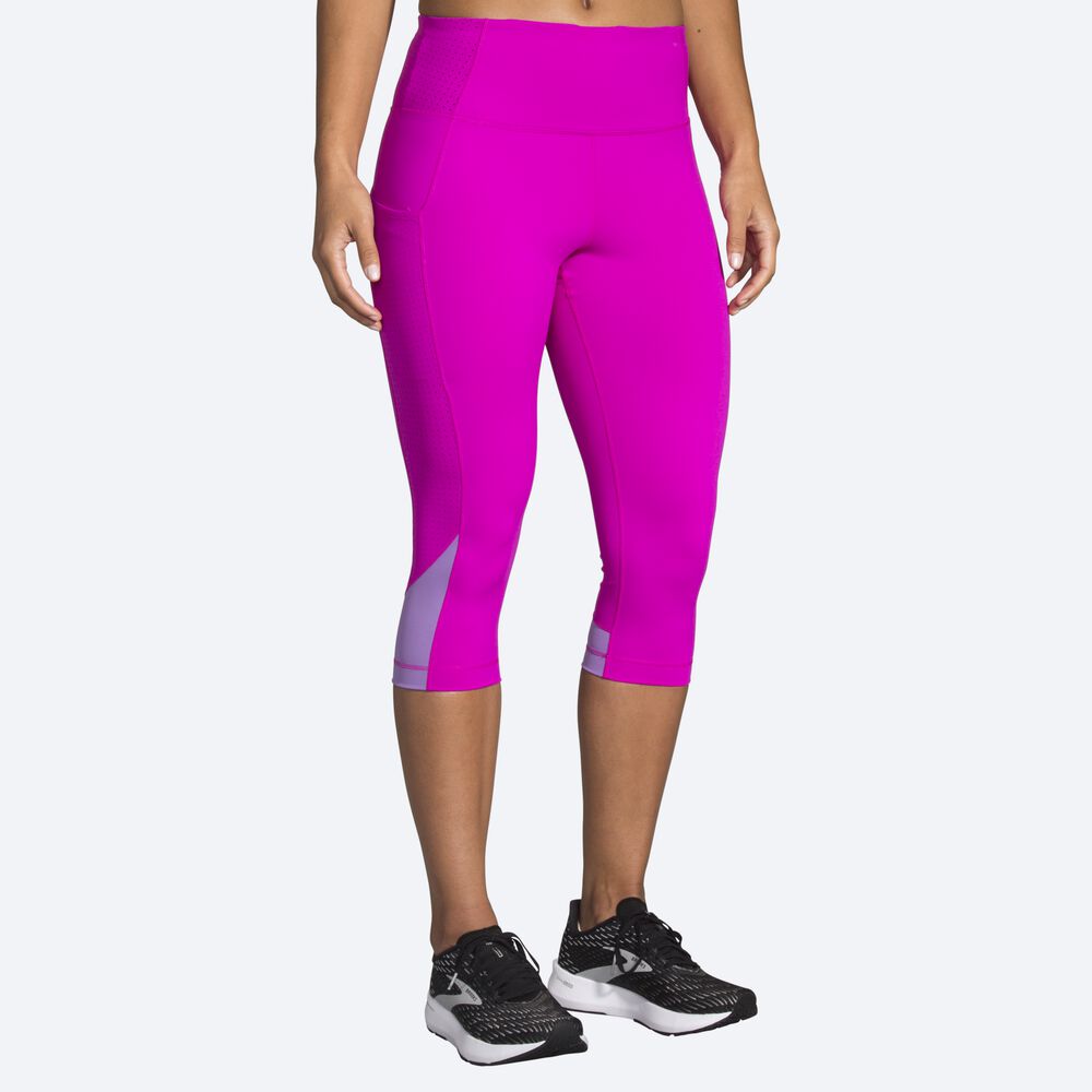 Brooks Method 1/2 Crop Tight κολαν γυναικεια ροζ/μωβ | GR413205