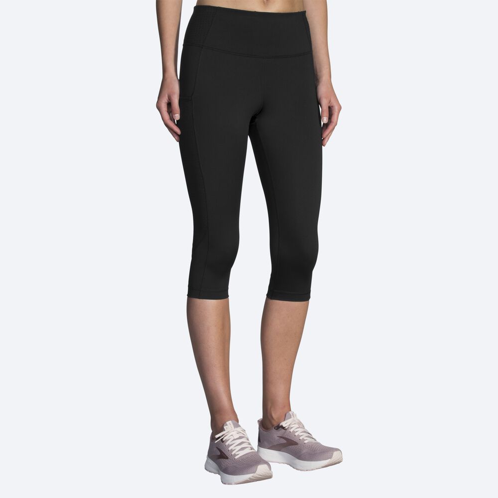 Brooks Method 1/2 Crop Tight κολαν γυναικεια μαυρα | GR742590