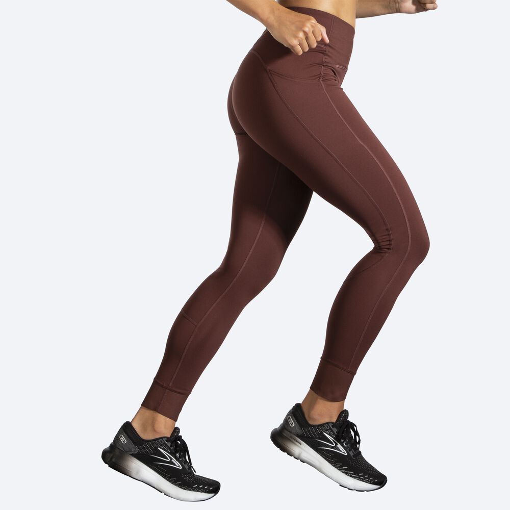 Brooks Momentum Thermal Tight κολαν γυναικεια σοκολάτα | GR451879