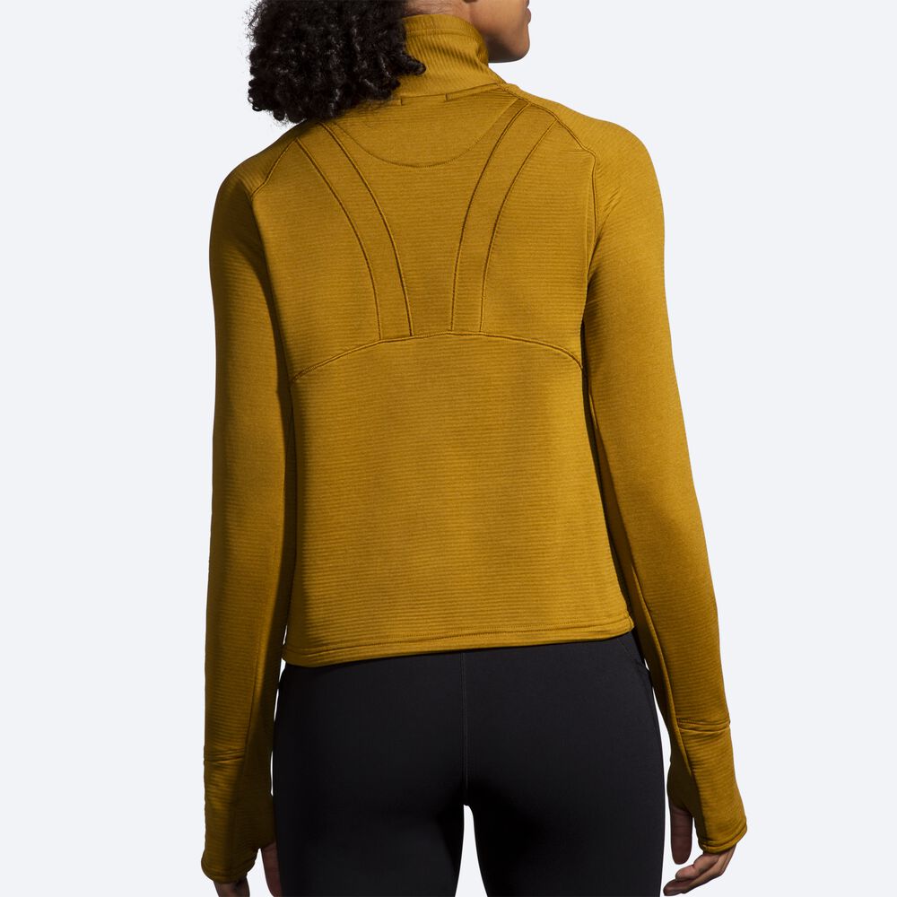 Brooks Notch Thermal Long Sleeve 2.0 μπλουζακια γυναικεια Ελιά | GR065982