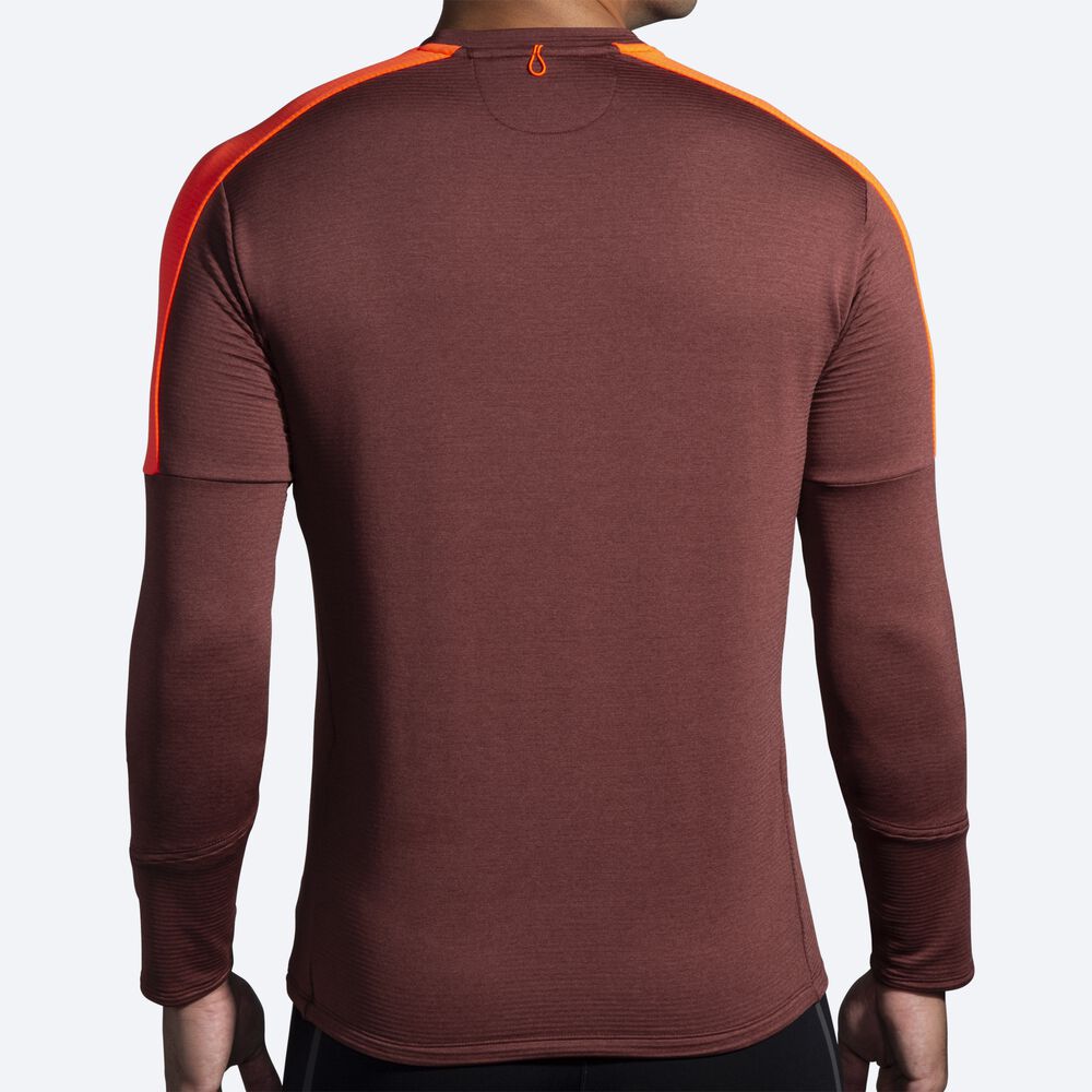 Brooks Notch Thermal Long Sleeve 2.0 μπλουζακια ανδρικα σοκολάτα | GR173509