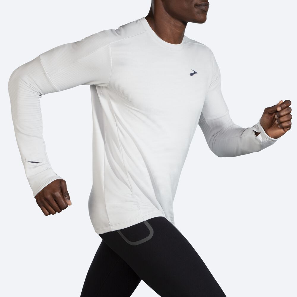 Brooks Notch Thermal Long Sleeve 2.0 μπλουζακια ανδρικα γκρι | GR457901