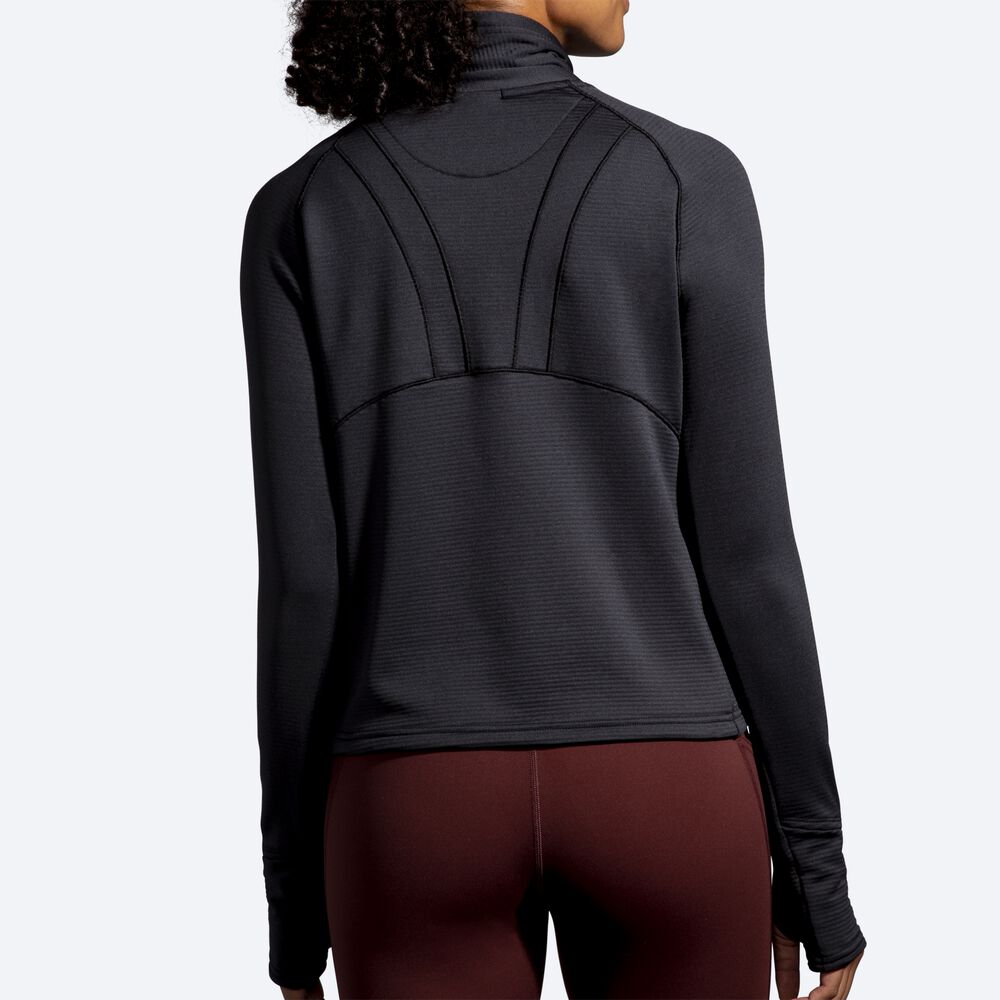 Brooks Notch Thermal Long Sleeve 2.0 μπλουζακια γυναικεια μαυρα | GR517602