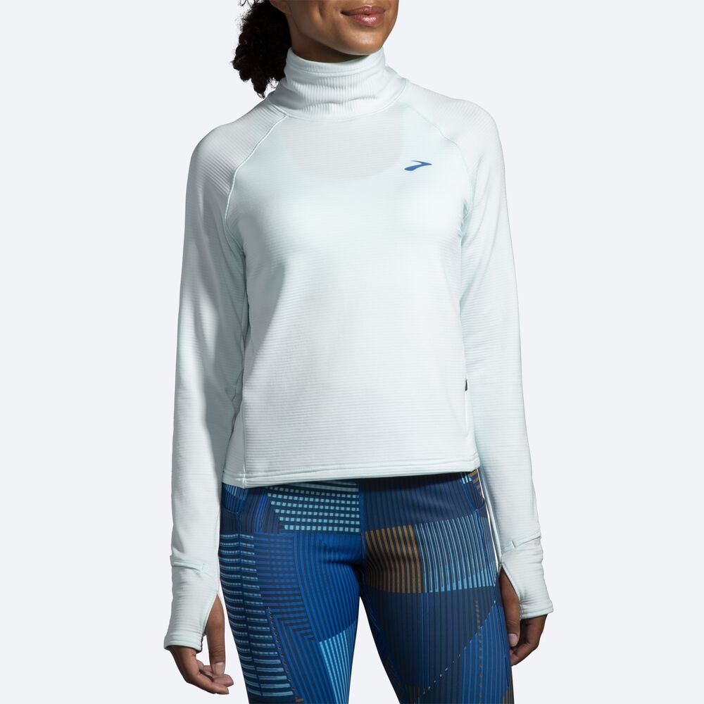 Brooks Notch Thermal Long Sleeve 2.0 μπλουζακια γυναικεια μπλε | GR542871