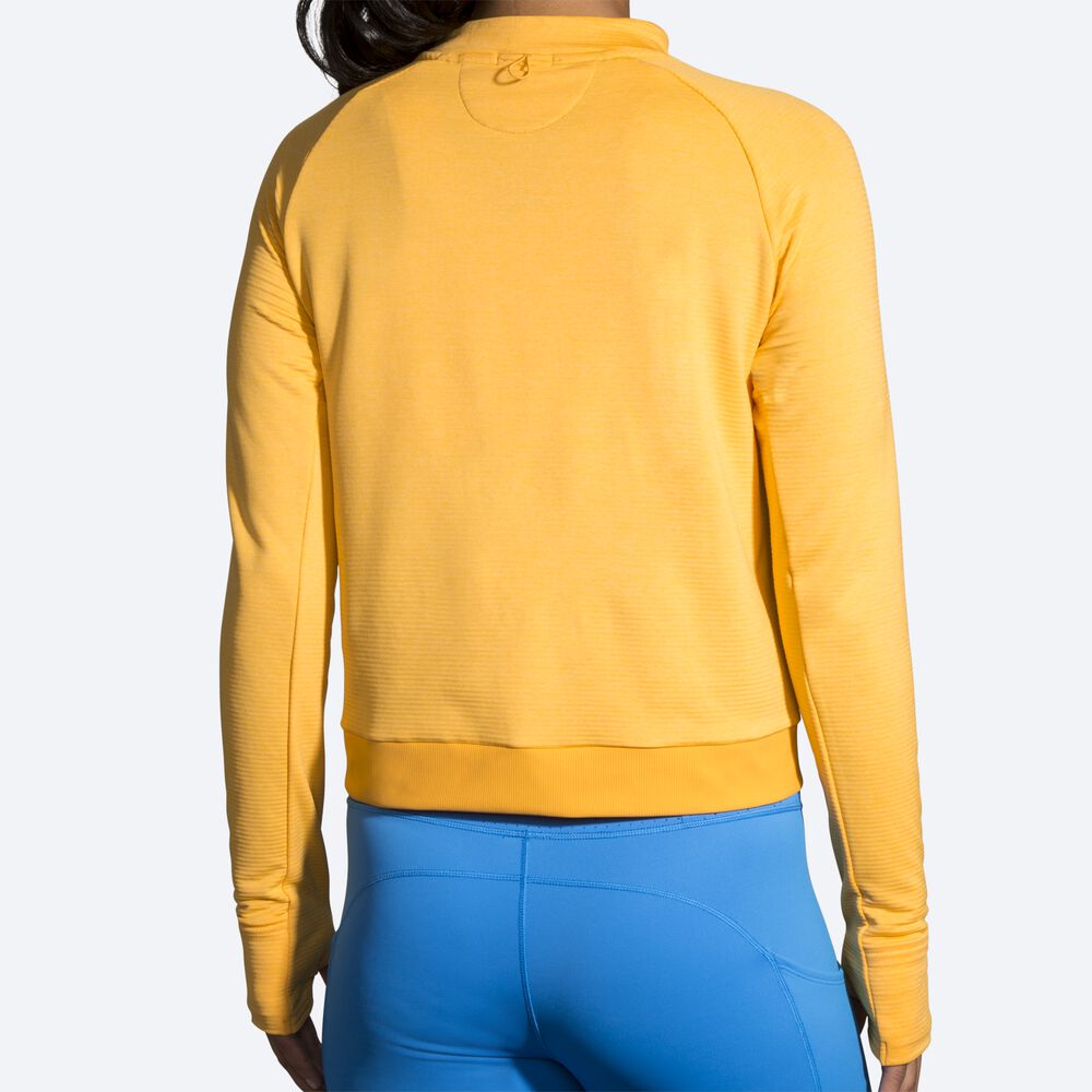 Brooks Notch Thermal Long Sleeve μπλουζακια γυναικεια κίτρινα | GR175304