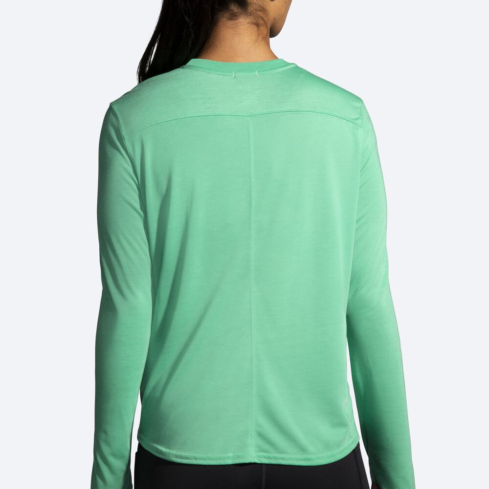 Brooks Run Merry Distance σταμπεσ Long Sleeve μπλουζακια γυναικεια πρασινο | GR928067