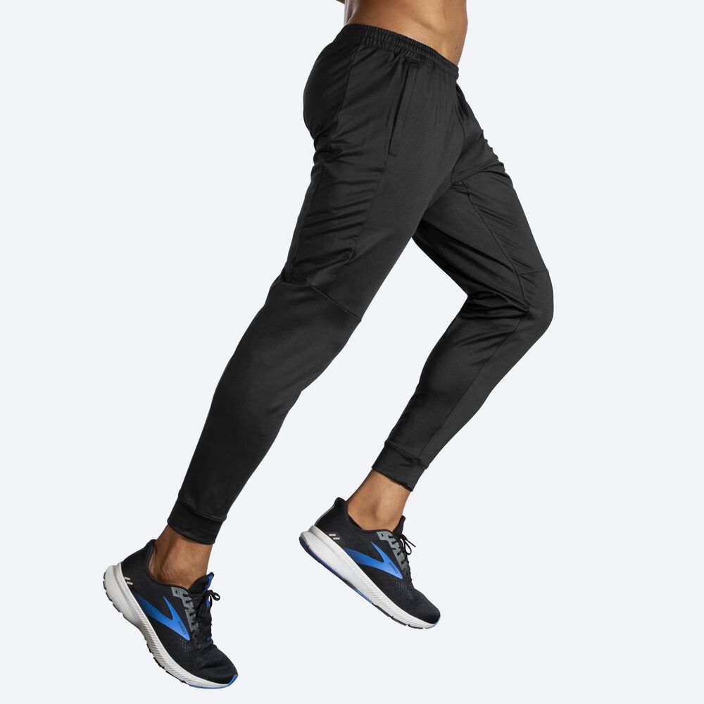 Brooks Spartan παντελονι jogger ανδρικα μαυρα | GR012498