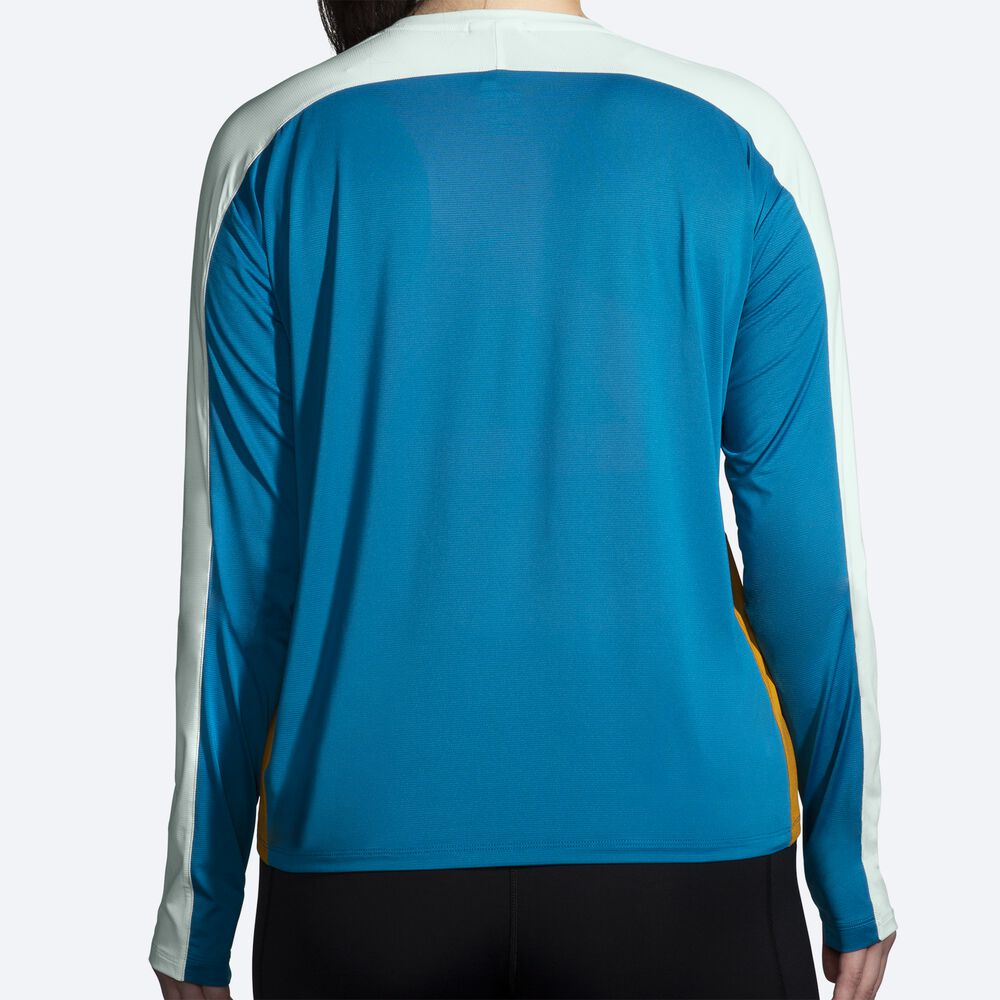 Brooks Sprint Free Long Sleeve 2.0 μπλουζακια γυναικεια μπλε | GR073294