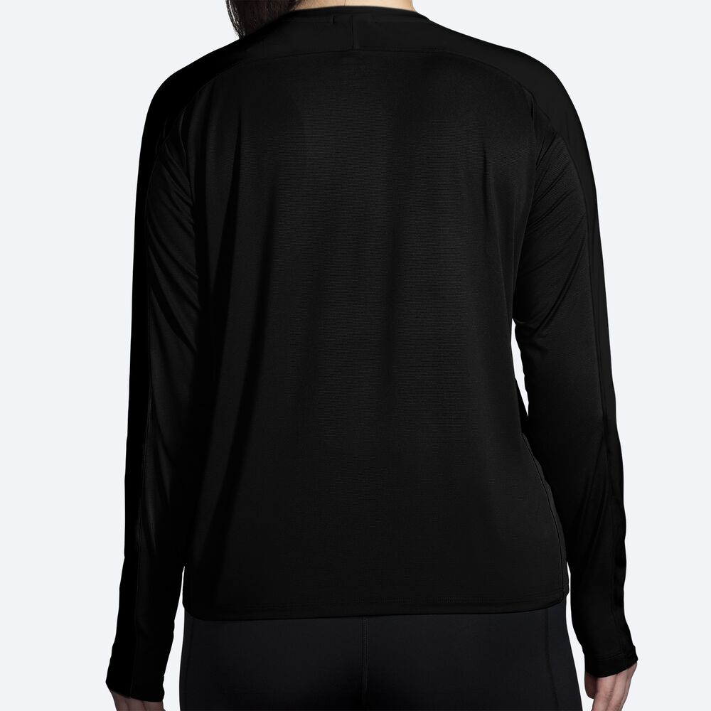 Brooks Sprint Free Long Sleeve 2.0 μπλουζακια γυναικεια μαυρα | GR573641