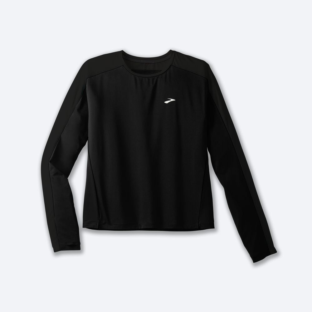 Brooks Sprint Free Long Sleeve 2.0 μπλουζακια γυναικεια μαυρα | GR573641