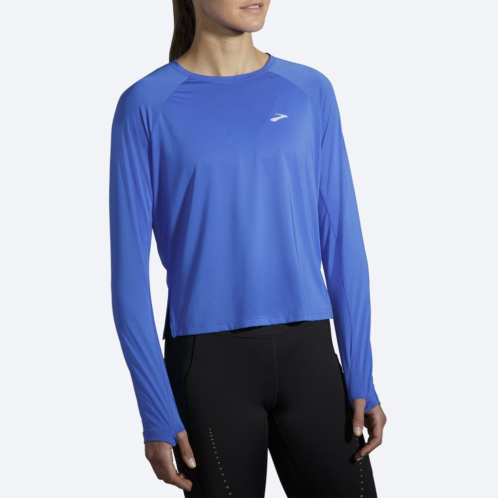 Brooks Sprint Free Long Sleeve μπλουζακια γυναικεια μπλε | GR358614