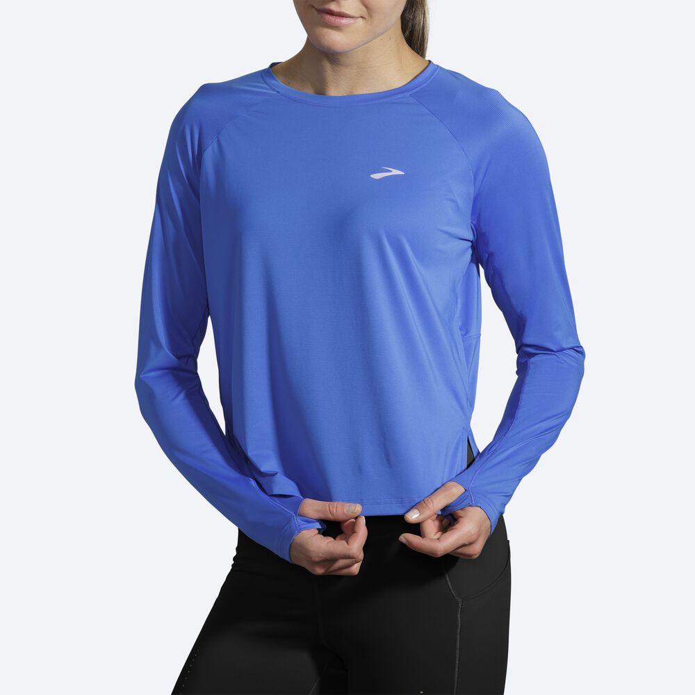 Brooks Sprint Free Long Sleeve μπλουζακια γυναικεια μπλε | GR358614