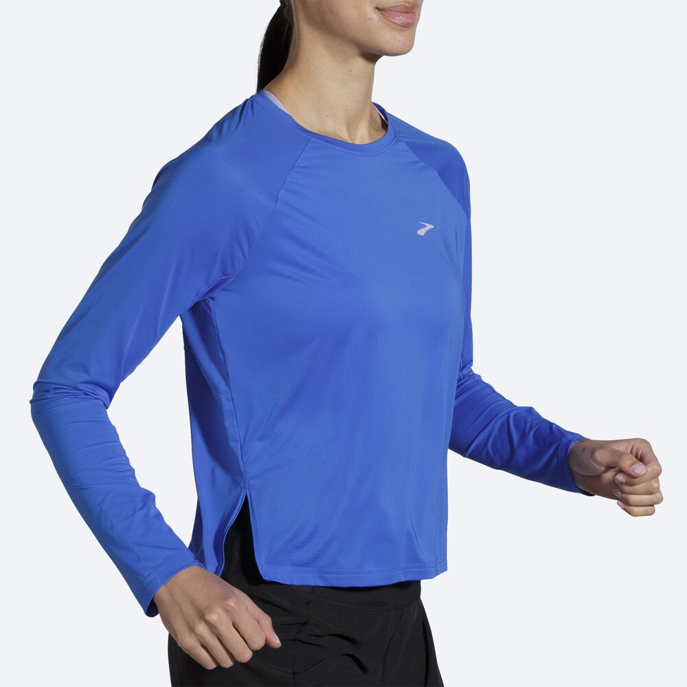 Brooks Sprint Free Long Sleeve μπλουζακια γυναικεια μπλε | GR358614