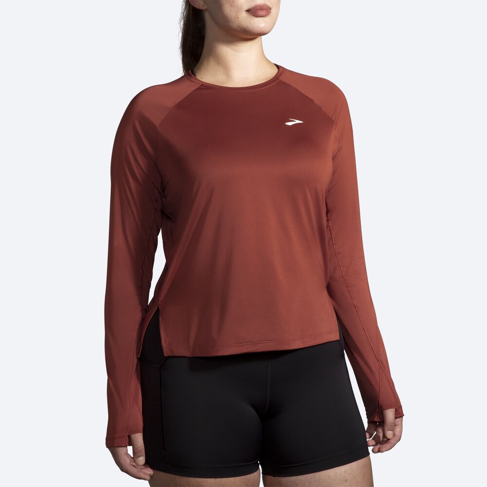 Brooks Sprint Free Long Sleeve μπλουζακια γυναικεια χαλκός | GR427301