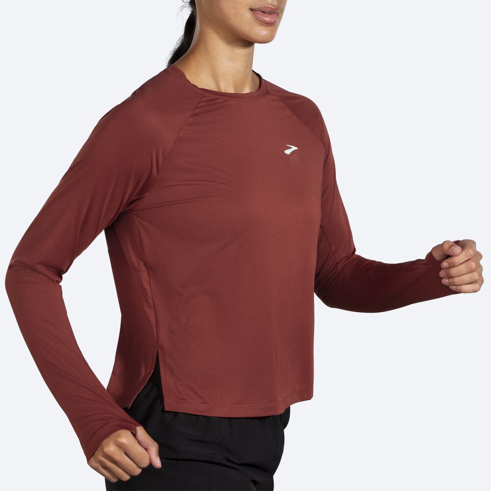 Brooks Sprint Free Long Sleeve μπλουζακια γυναικεια χαλκός | GR427301