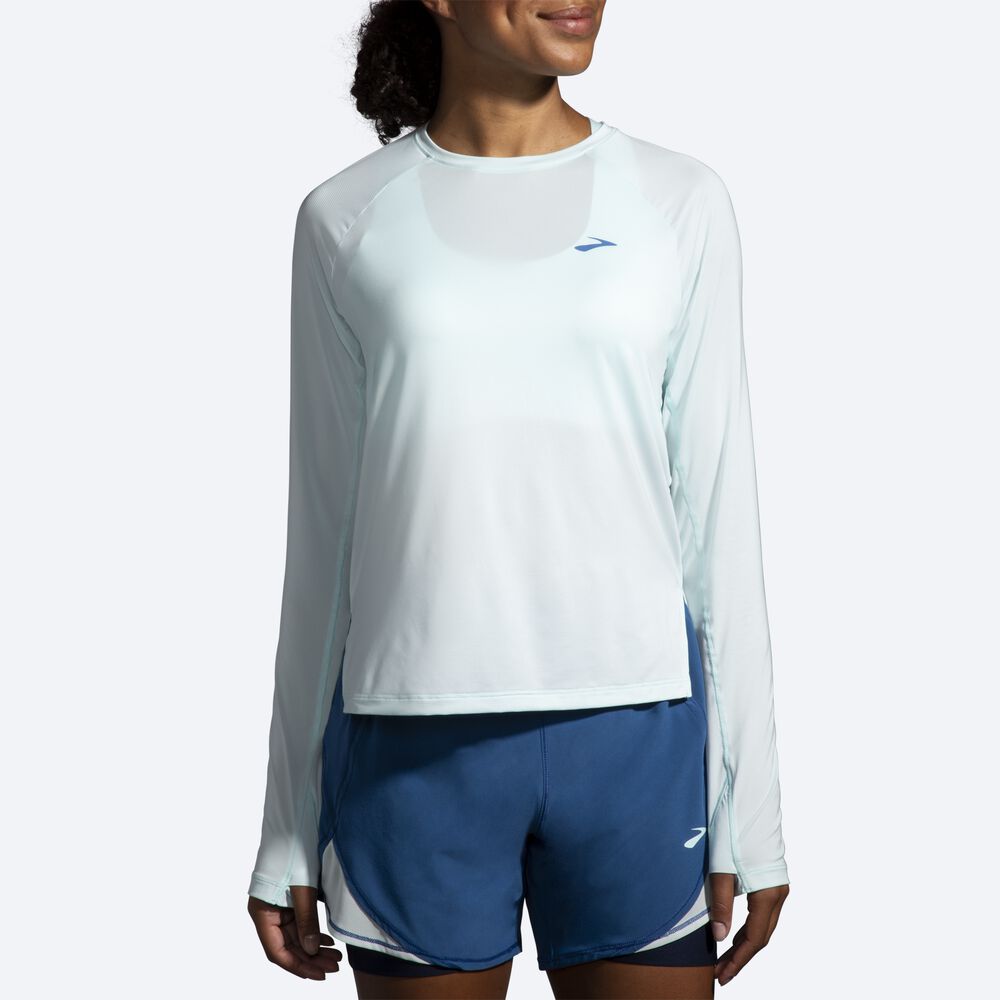 Brooks Sprint Free Long Sleeve μπλουζακια γυναικεια μπλε | GR971640