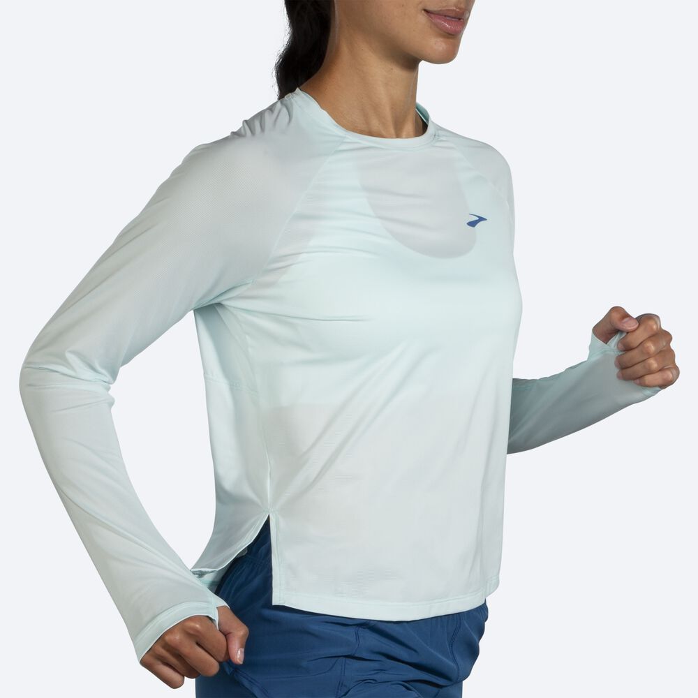 Brooks Sprint Free Long Sleeve μπλουζακια γυναικεια μπλε | GR971640