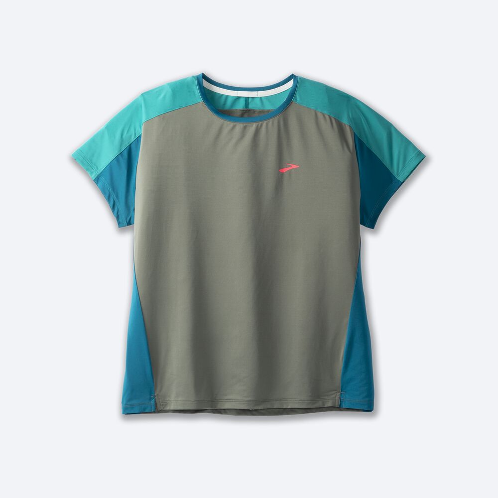 Brooks Sprint Free Short Sleeve 2.0 μπλουζακια γυναικεια πρασινο | GR941357