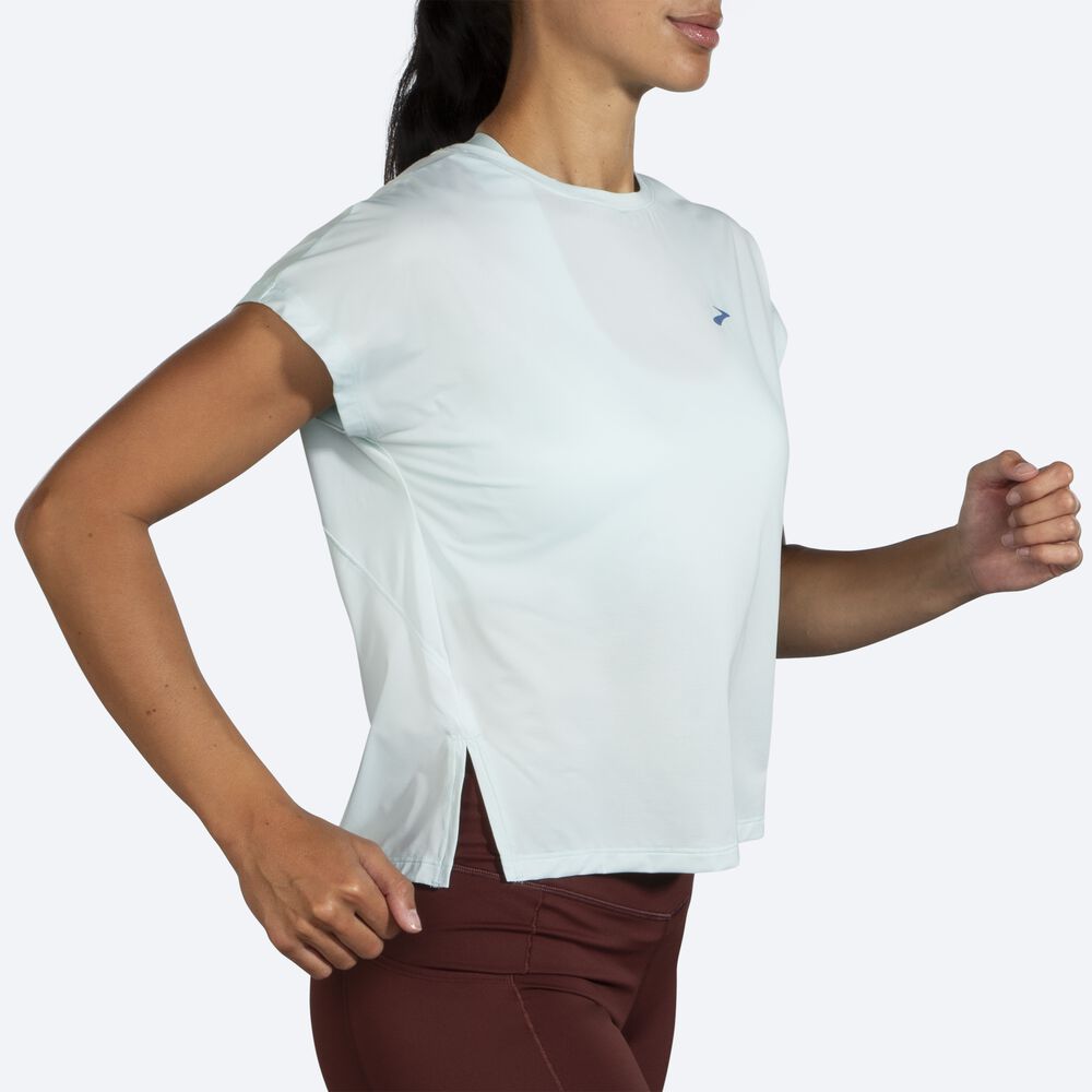 Brooks Sprint Free Short Sleeve μπλουζακια γυναικεια μπλε | GR710596