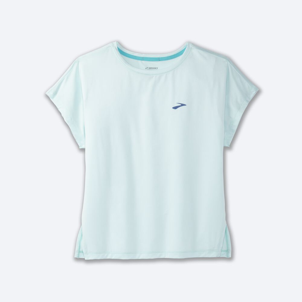 Brooks Sprint Free Short Sleeve μπλουζακια γυναικεια μπλε | GR710596