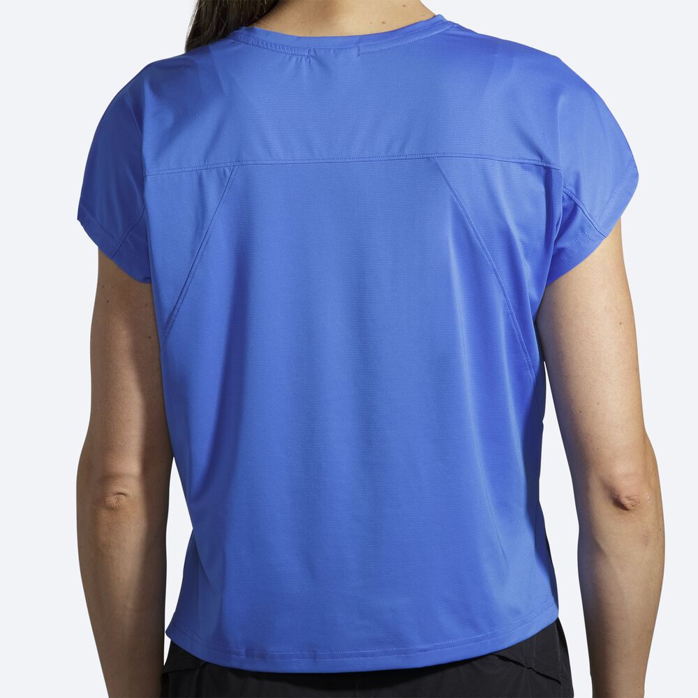 Brooks Sprint Free Short Sleeve μπλουζακια γυναικεια μπλε | GR896341